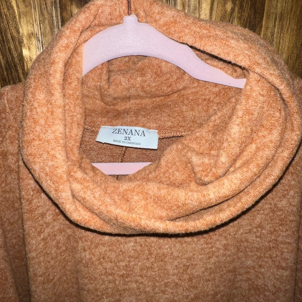Zenana burnt orange sweater